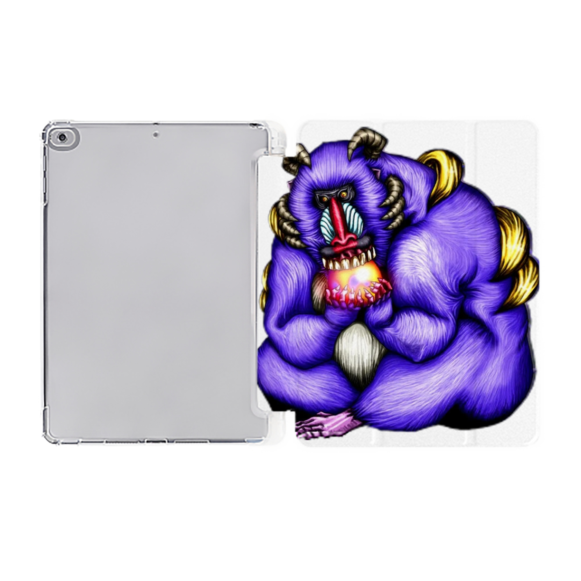 （画像用） 遊☆戯☆王 Yu-Gi-Oh! IPad ケース ペン収納付き 三つ折りスタンド PUレザー×シリコン 対応機種9.5/10.5/10.9インチ